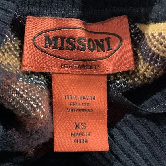 Missoni for Target Chevron Long Chevron Knit Cardigan Rayon Open Sweater Sz XS - Picture 5 of 7